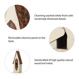 Glitzhome 13"H Retro Wooden Distressed Garden Birdhouse - 4.5"L x 4.25"W x 13.25"H