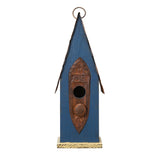 Glitzhome 13"H Retro Wooden Distressed Garden Birdhouse - 4.5"L x 4.25"W x 13.25"H