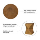 Glitzhome 18"H Multi-functional MGO Faux Wood Garden Stool Plant Stand Accent Table