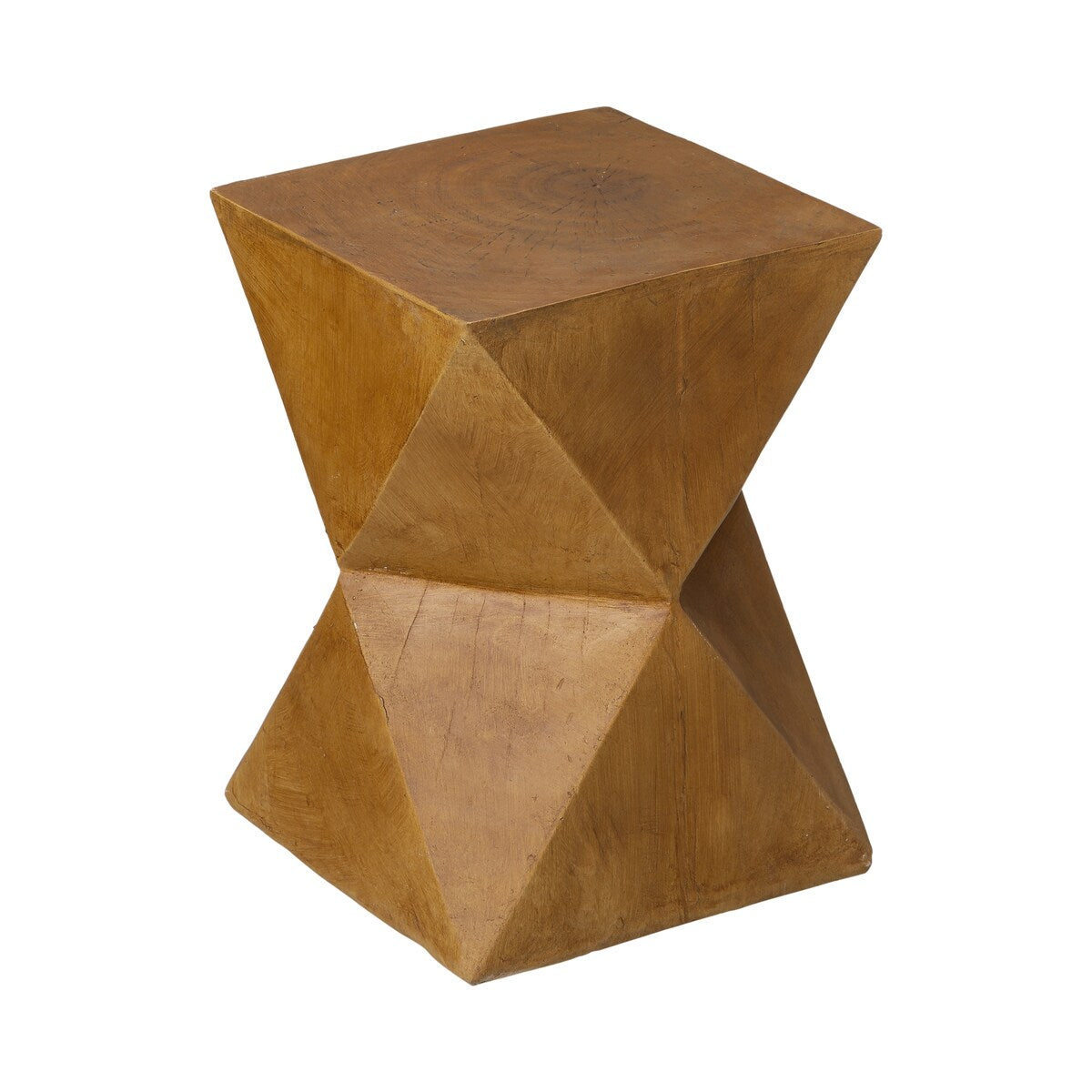 Glitzhome 18"H Multi-functional MGO Faux Wood Garden Stool Plant Stand Accent Table