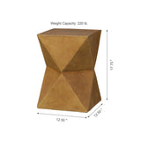 Glitzhome 18"H Multi-functional MGO Faux Wood Garden Stool Plant Stand Accent Table