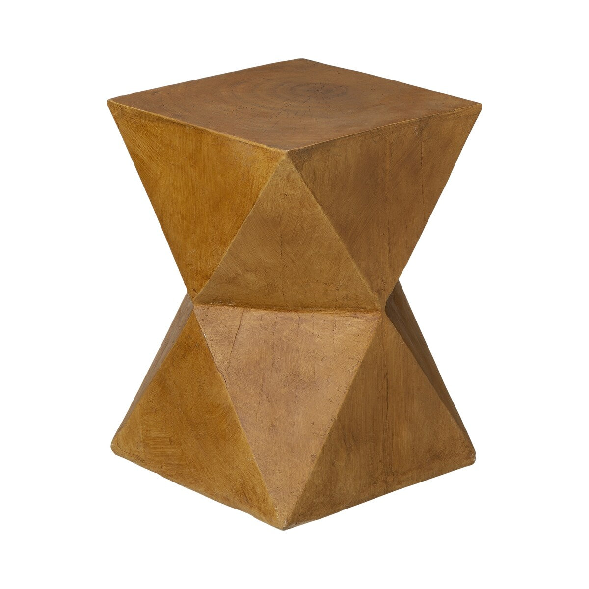 Glitzhome 18"H Multi-functional MGO Faux Wood Garden Stool Plant Stand Accent Table