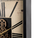 Glitzhome 23.75"H Vintage Rectangle Gear Wall Clock