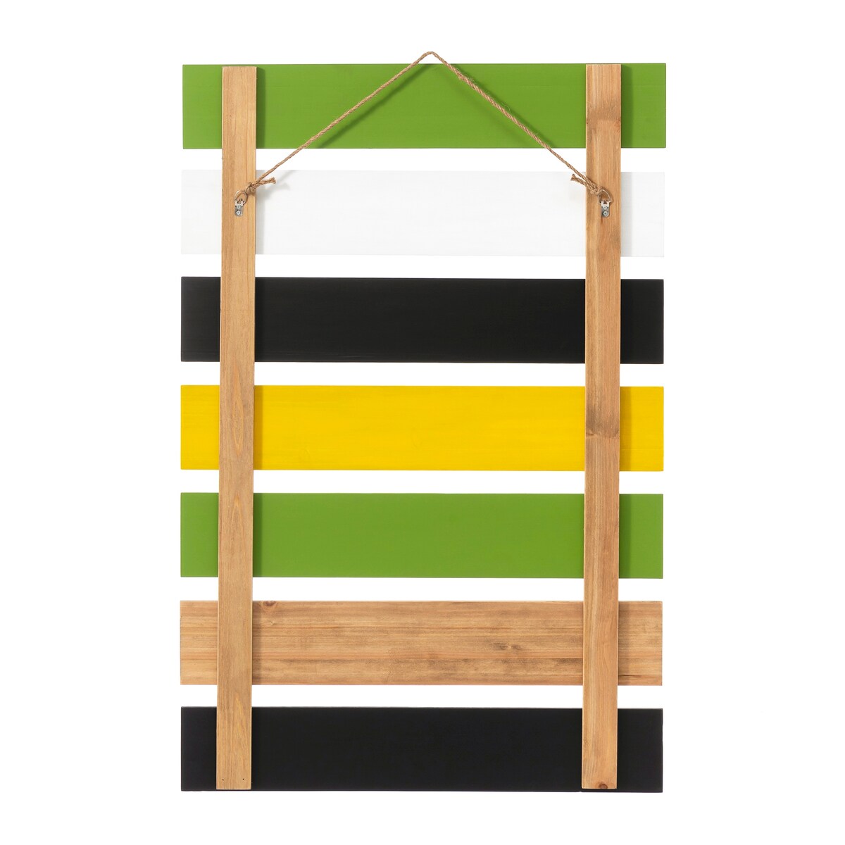 Glitzhome 36"H Oversized Colorful Wooden Slats Porch Spring Rules Sign Wall Decor