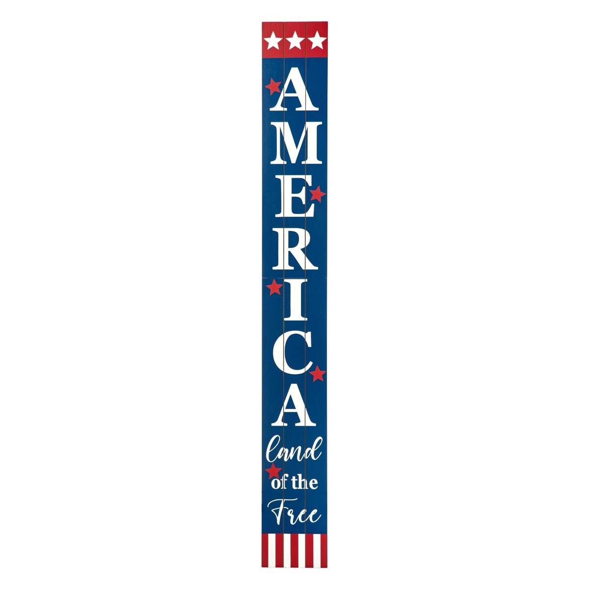 Glitzhome 60"H Wooden Patriotic America Porch Sign