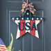 Glitzhome 60"H Wooden Patriotic America Porch Sign