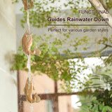 Glitzhome 8.5ft Faux Copper Patina Finish Fish Shaped Rain Chain with Clip