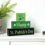 Glitzhome 9.5"L St. Patrick's Wooden Block Table Sign