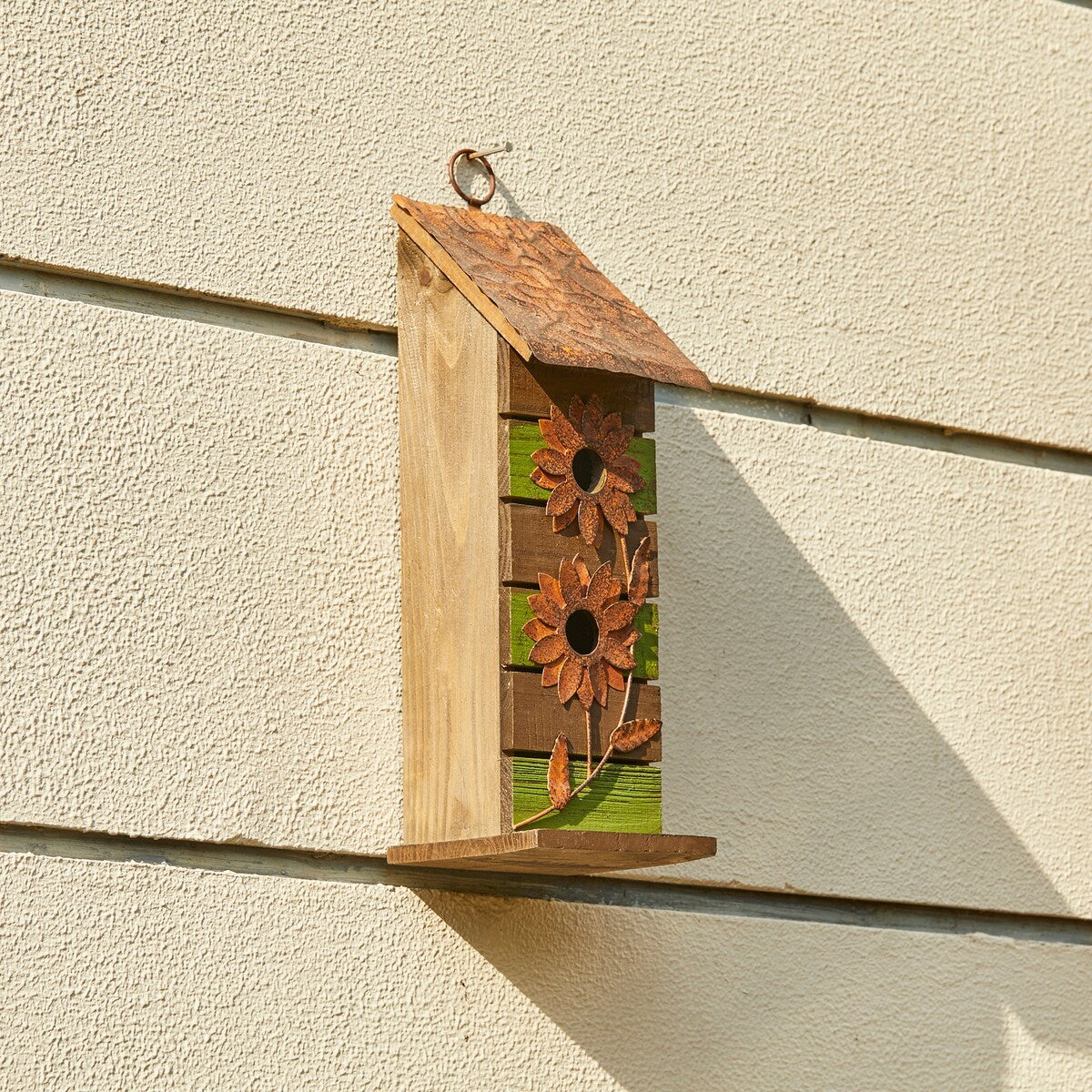 Glitzhome Hanging Distressed Solid Wood Birdhouse