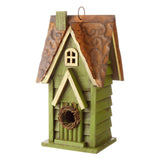 Glitzhome Hanging Distressed Solid Wood Birdhouse