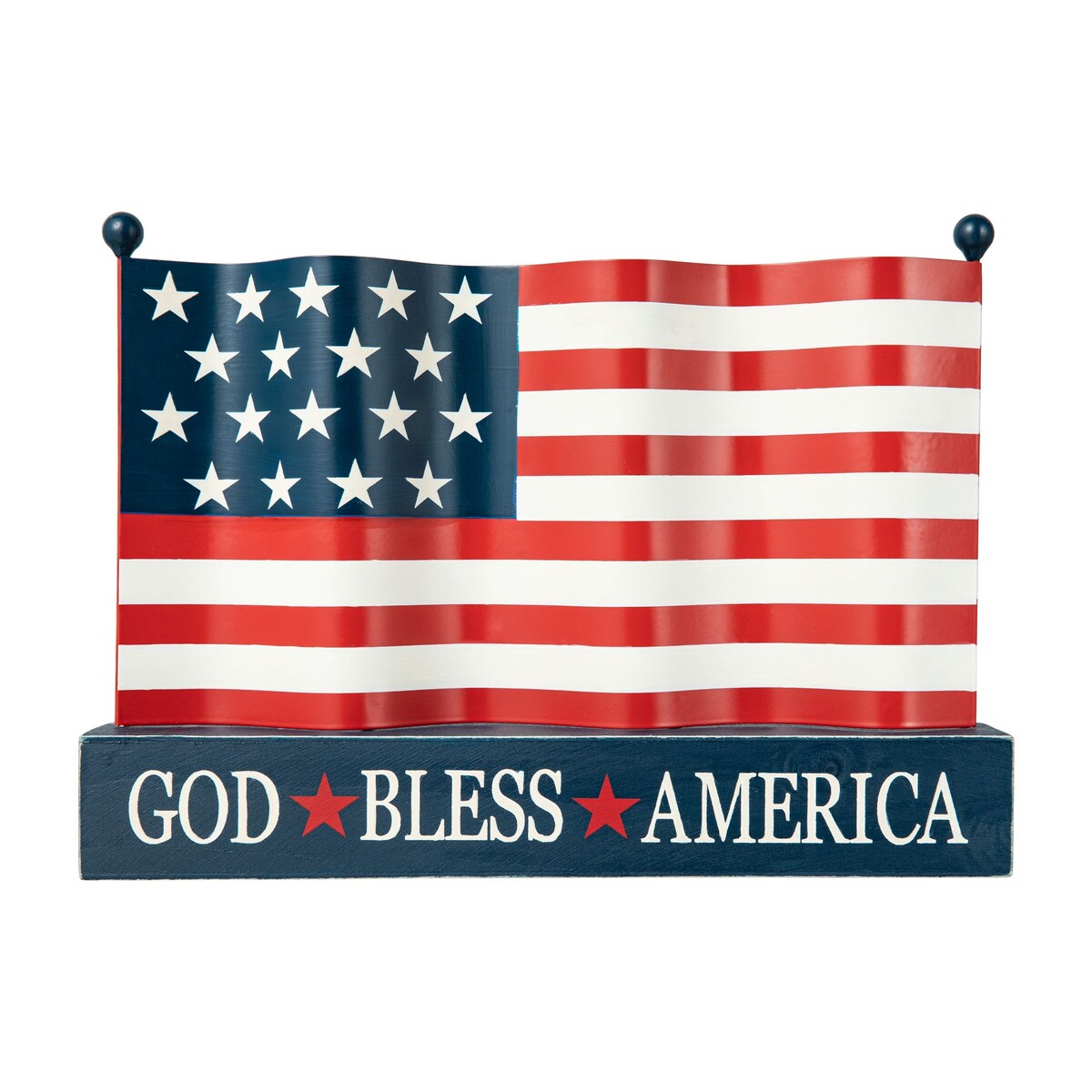 Glitzhome Patriotic Americana Flag USA Table Decor