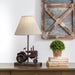 Glitzhome Polyresin Farmhouse Truck or Rooster Table Lamp