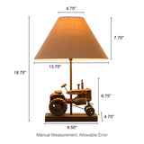 Glitzhome Polyresin Farmhouse Truck or Rooster Table Lamp