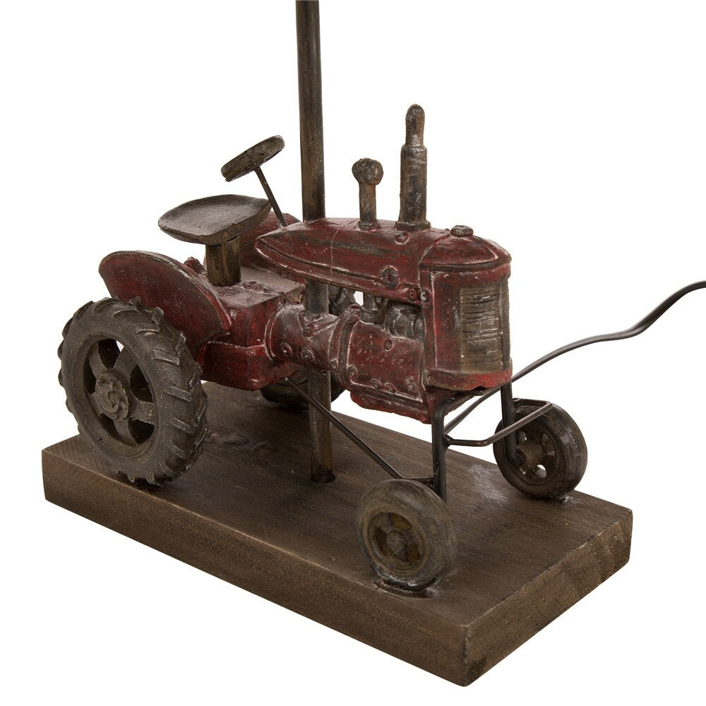 Glitzhome Polyresin Farmhouse Truck or Rooster Table Lamp