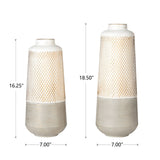 Glitzhome Set of 2 Modern Table Floor Metal Art Vases