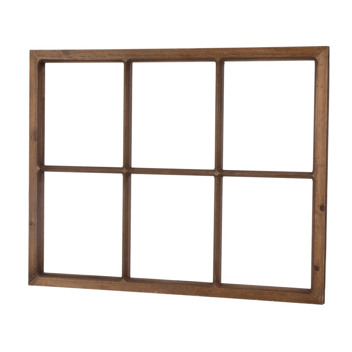 Glitzhome Wooden Window Frame with Wreath