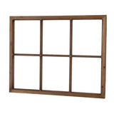 Glitzhome Wooden Window Frame with Wreath