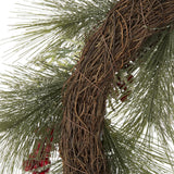 Glitzhome Wooden Window Frame with Wreath