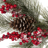 Glitzhome Wooden Window Frame with Wreath