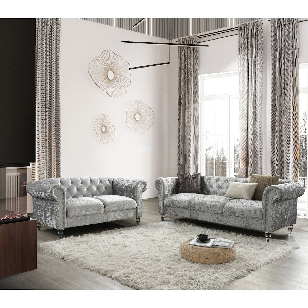 Global Furniture USA Grey Sofa