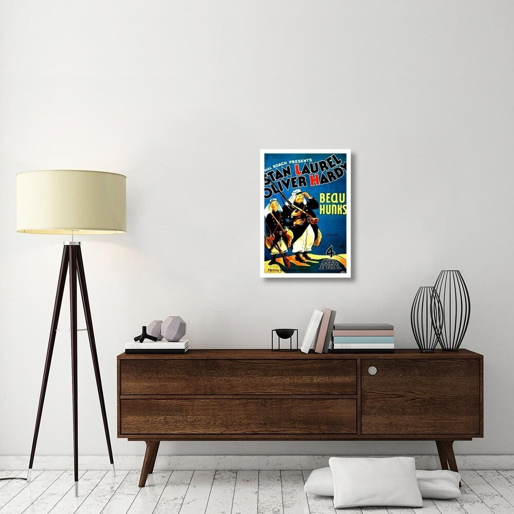 Global Gallery, Hollywood Photo Archive 'Laurel & Hardy - Beau Hunks, 1931' Stretched Canvas Artwork