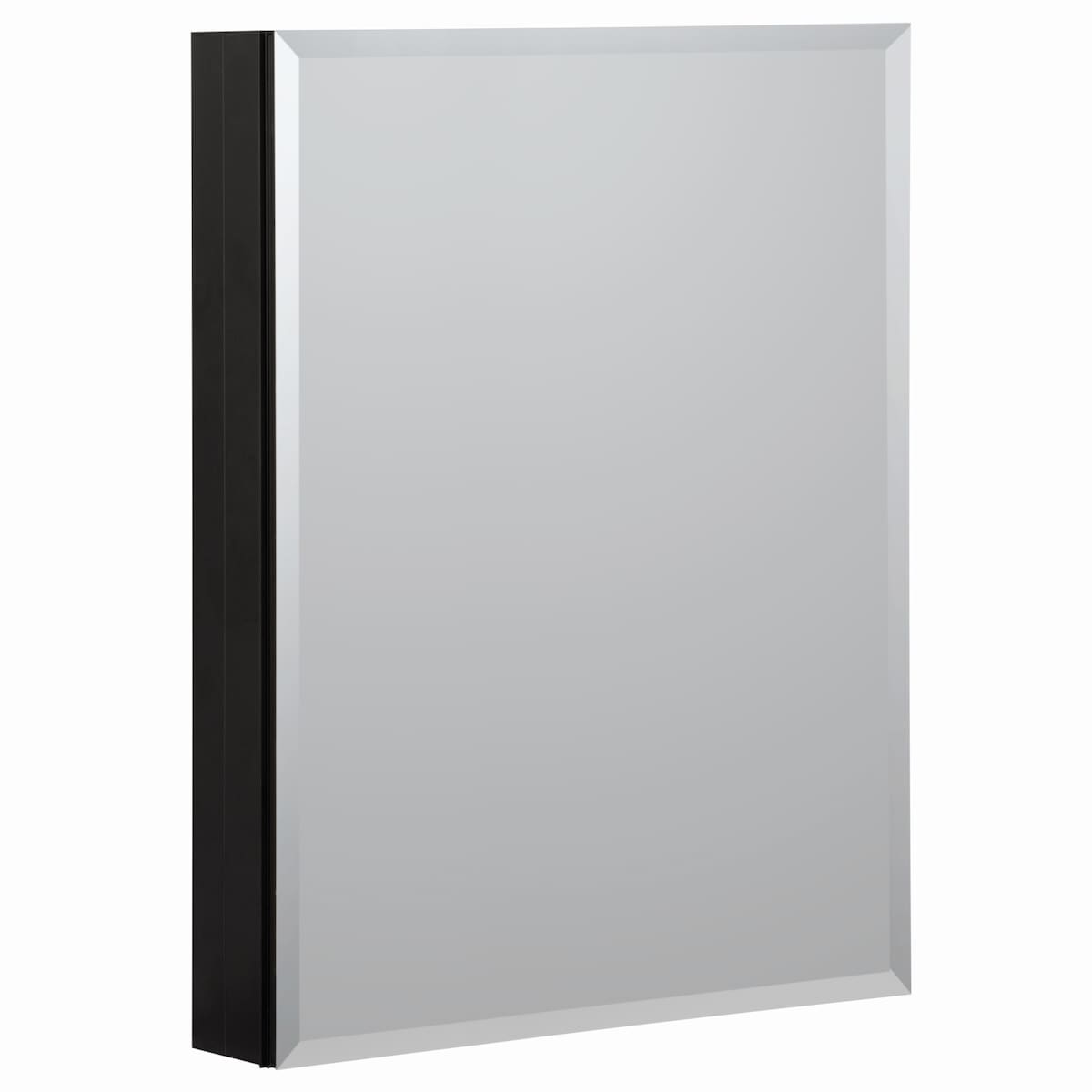 Global Pronex Medicine cabinet with Flat mirror,Black,3 Glass shelves - 23"W *30"H*4"D