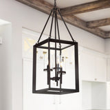 Gloria 12" 3-light Metal/Glass LED Pendant, Oil Rubbed Bronze by JONATHAN Y