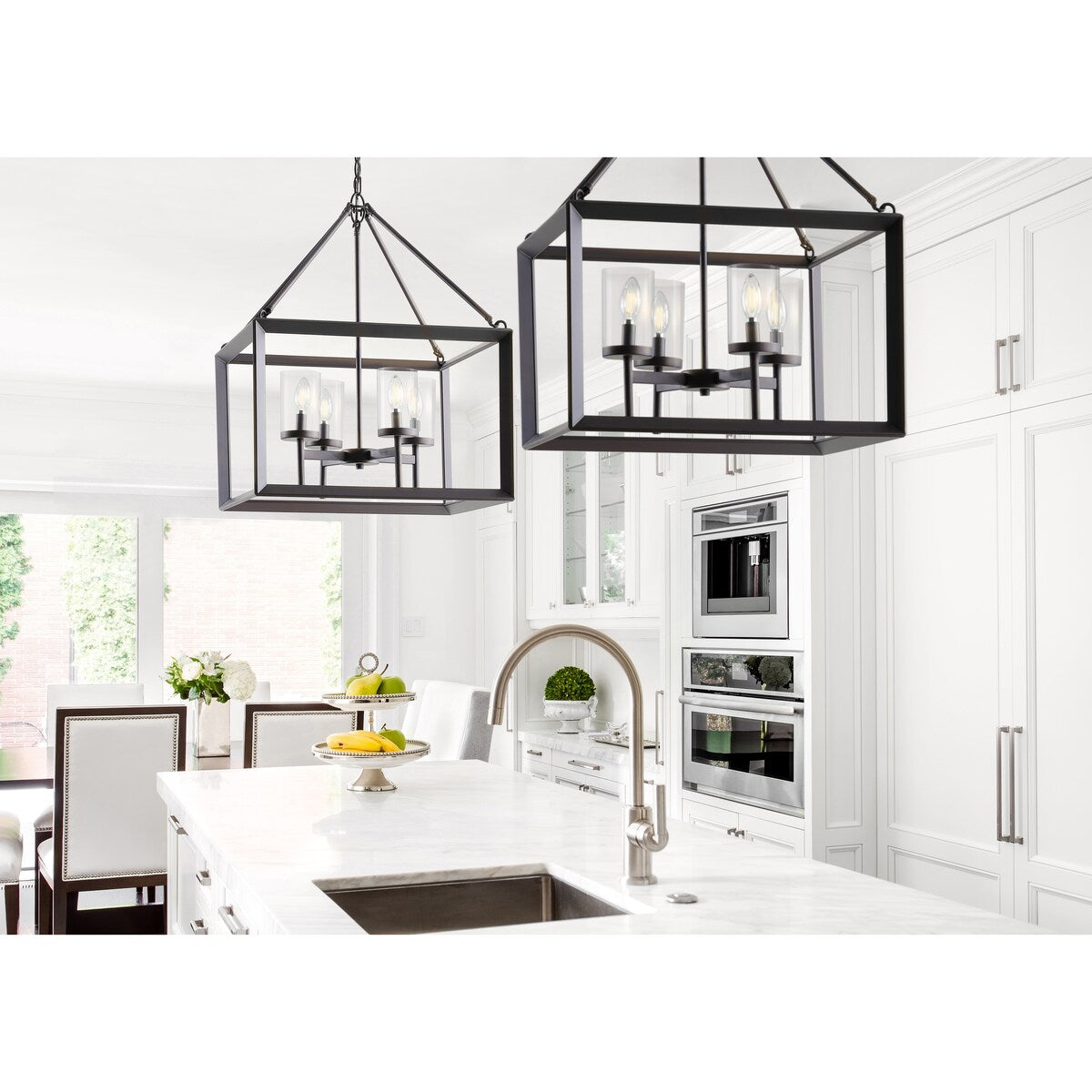 Gloria 12" 3-light Metal/Glass LED Pendant, Oil Rubbed Bronze by JONATHAN Y