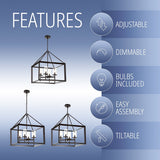 Gloria 12" 3-light Metal/Glass LED Pendant, Oil Rubbed Bronze by JONATHAN Y