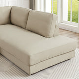 Gloria Mid-Century Modern Cozy Sectional Leather Sofa