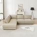 Gloria Mid-Century Modern Cozy Sectional Leather Sofa