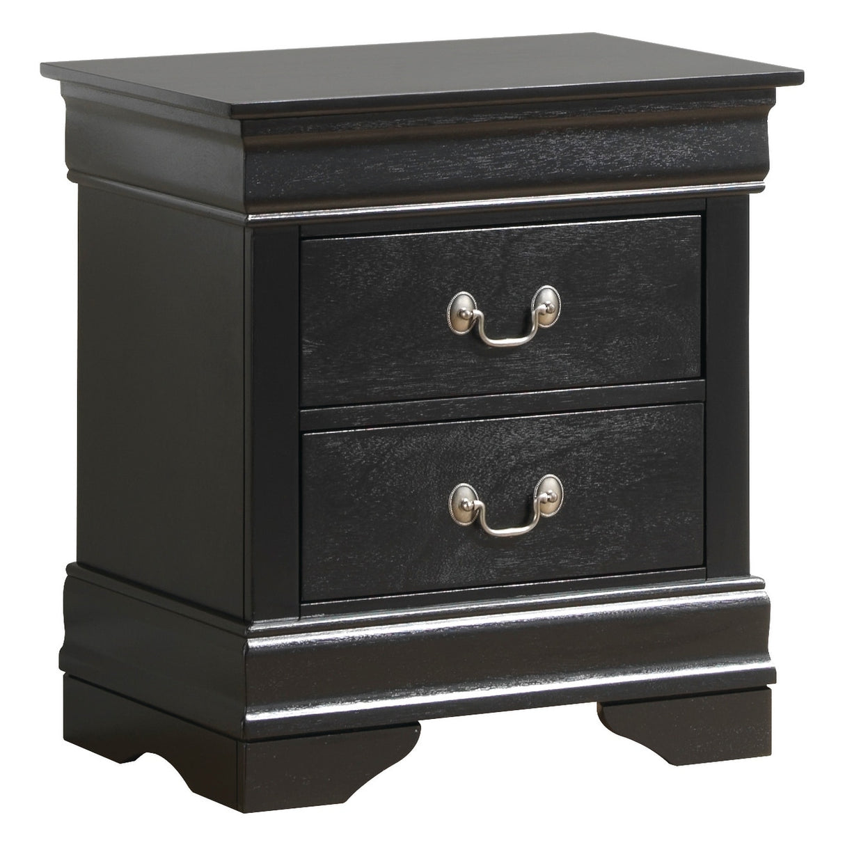 Louis Phillipe 2-drawer Wooden Nightstand
