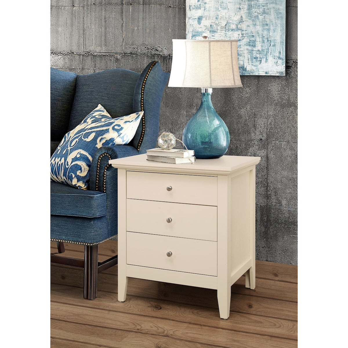 Glory Furniture Hammond G5475-N 3 Drawer Nightstand , Beige