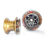 Glow Foiled & Lacquered Ceramic Globe Candleholder