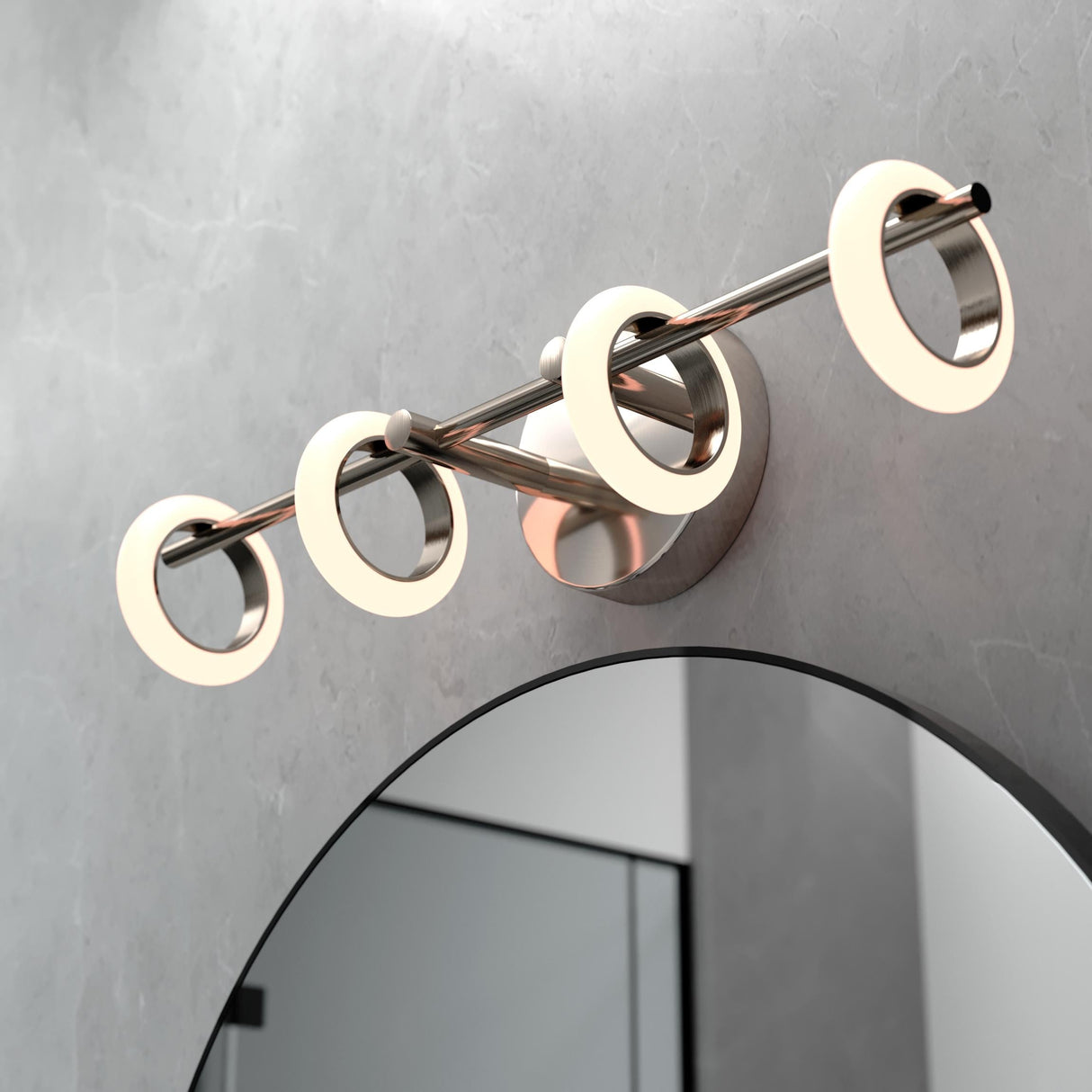 OROMA HOME Loop 4-Light Integrated-LED Bathroom Vanity Light - N/A