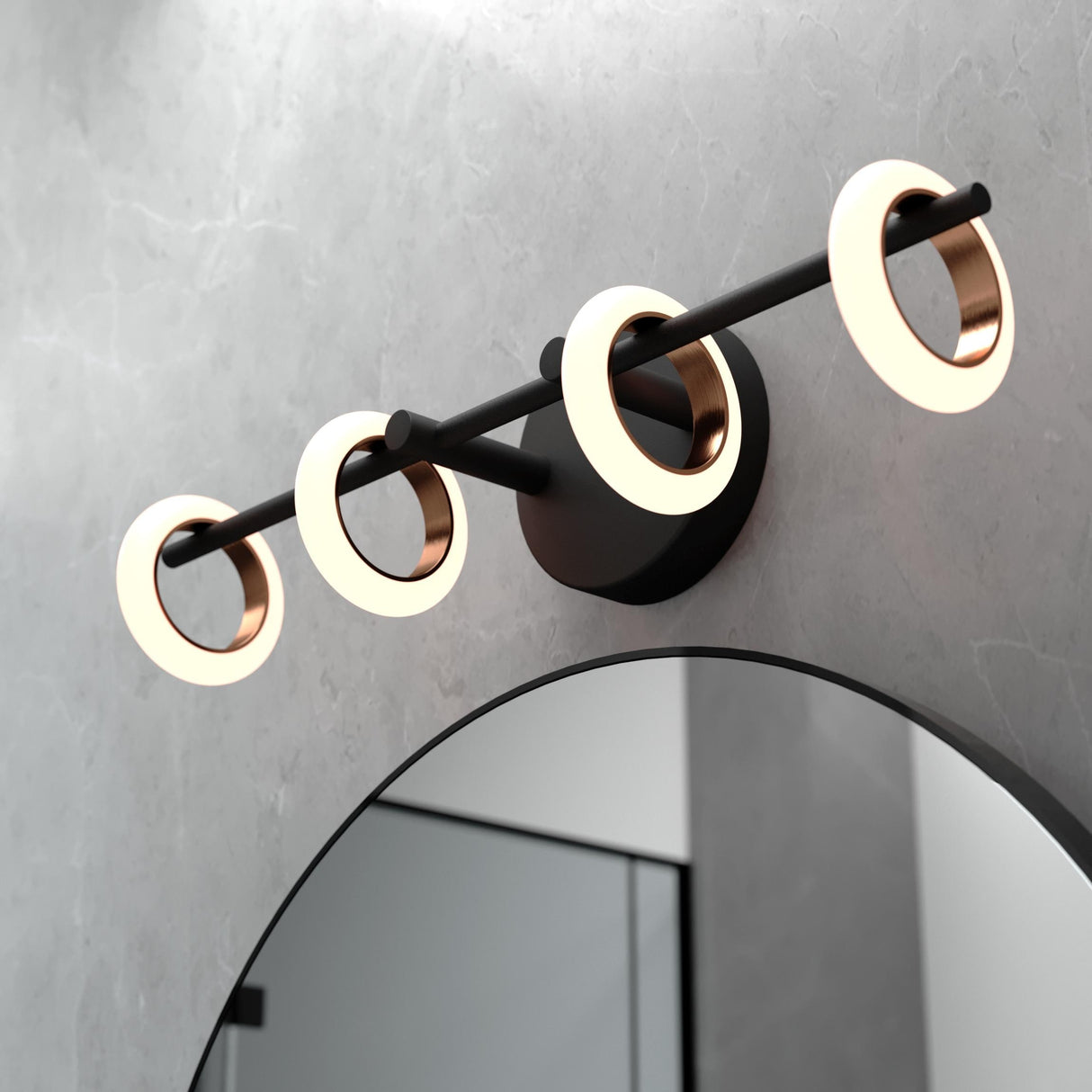 OROMA HOME Loop 4-Light Integrated-LED Bathroom Vanity Light - N/A
