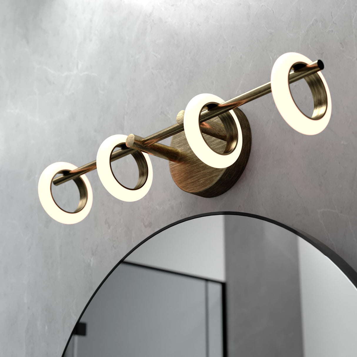 OROMA HOME Loop 4-Light Integrated-LED Bathroom Vanity Light - N/A