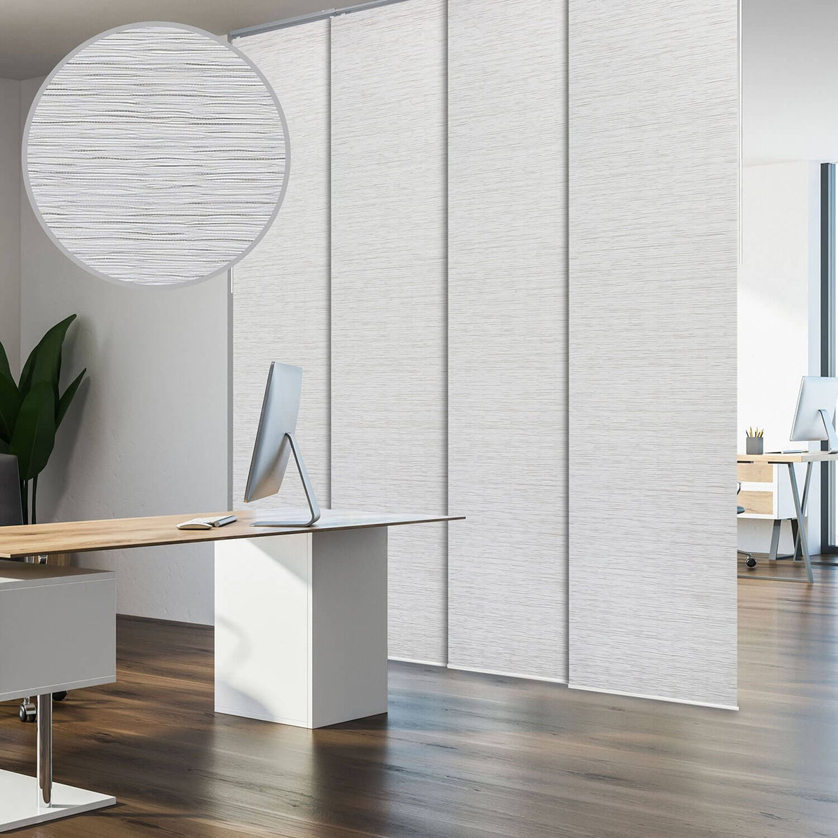 GoDear Design Adjustable Sliding Panel Track Blinds, Vertical Blinds, Classic, 45.8"- 86" W x 96" L