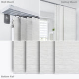 GoDear Design Adjustable Sliding Panel Track Blinds, Vertical Blinds, Classic, 45.8"- 86" W x 96" L