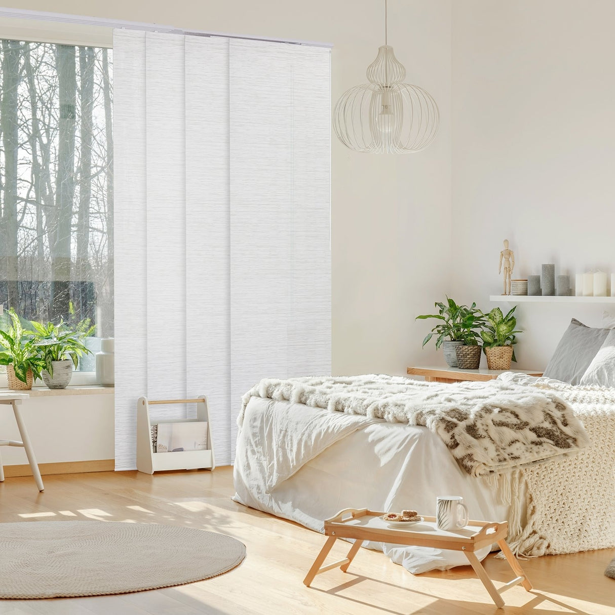 GoDear Design Adjustable Sliding Panel Track Blinds, Vertical Blinds, Classic, 45.8"- 86" W x 96" L