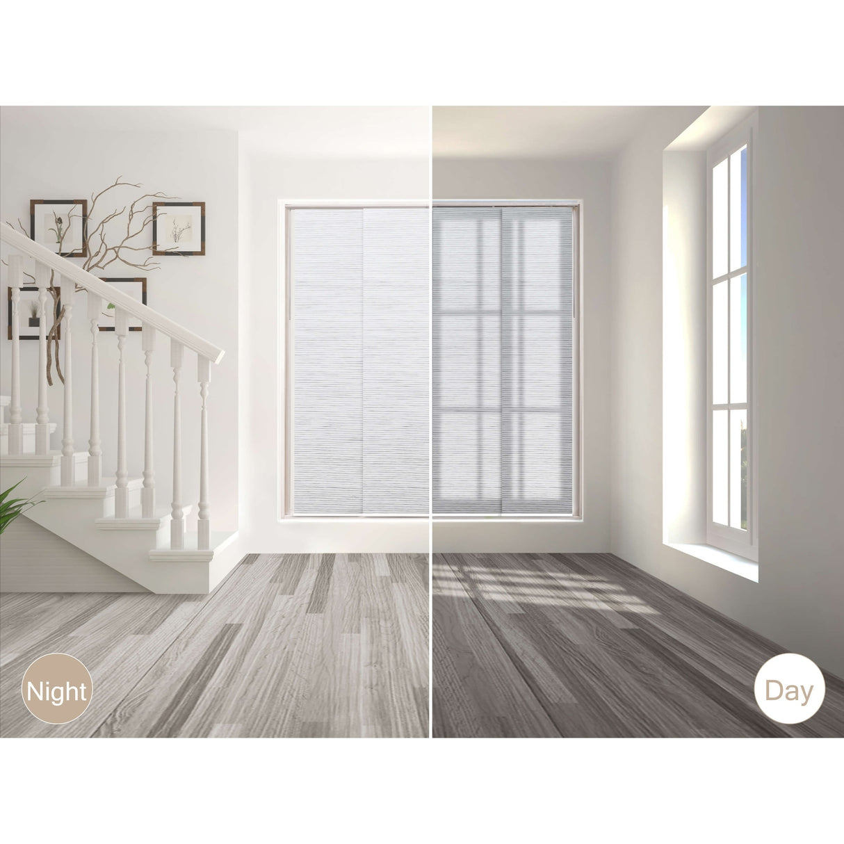 GoDear Design Adjustable Sliding Panel Track Blinds, Vertical Blinds, Classic, 45.8"- 86" W x 96" L