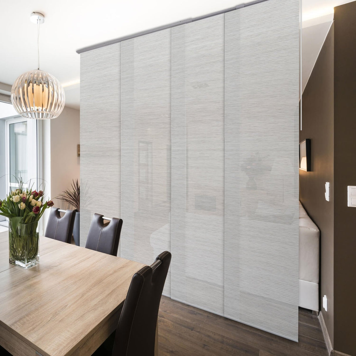 GoDear Design Adjustable Sliding Panel Track Blinds, Vertical Blinds, Classic, 45.8"- 86" W x 96" L
