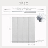 GoDear Design Adjustable Sliding Panel Track Blinds, Vertical Blinds, Classic, 45.8"- 86" W x 96" L