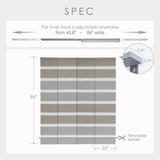 GoDear Design Adjustable Sliding Panel Track Blinds, Vertical Blinds, Classic, 45.8"- 86" W x 96" L
