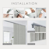 GoDear Design Adjustable Sliding Panel Track Blinds, Vertical Blinds, Classic, 45.8"- 86" W x 96" L