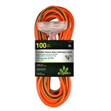 GoGreen Power 12/3 3-Outlet Heavy Duty Extension Cord - Lighted End, Orange