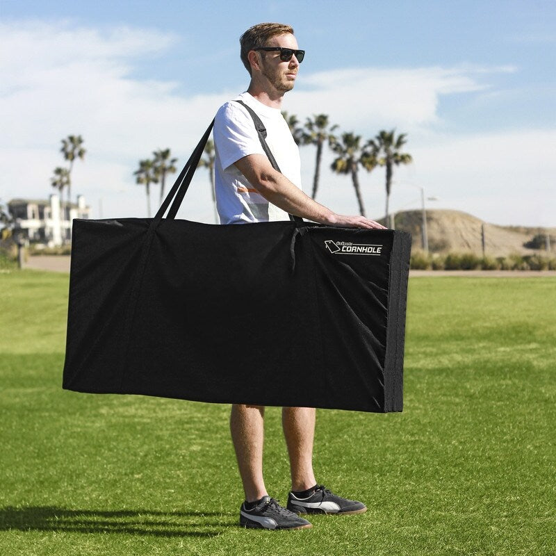 GoSports 4'x2' Regulation Size Wooden Cornhole Boards Set | Includes Carrying Case