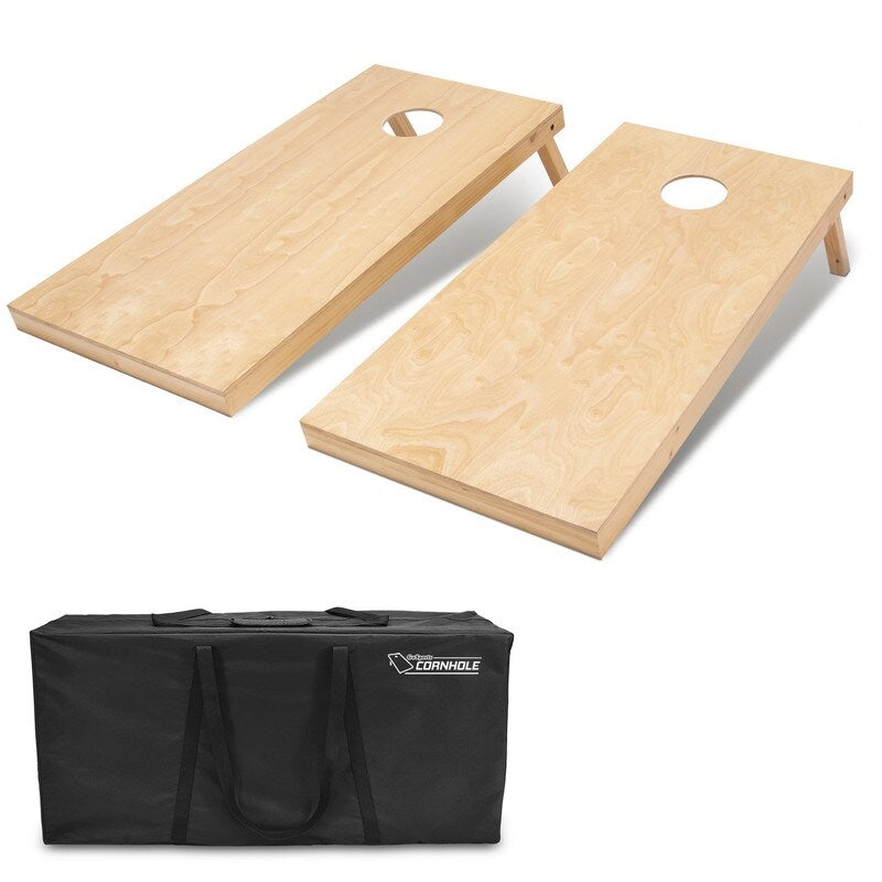 GoSports 4'x2' Regulation Size Wooden Cornhole Boards Set | Includes Carrying Case