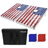 GoSports American Flag Cornhole Bean Bag Toss Game Set