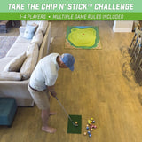 GoSports Chip N’ Stick Golf Game | Includes 1 Chip N’ Stick Game Mat, 16 Grip Golf Balls, and Chipping Mat